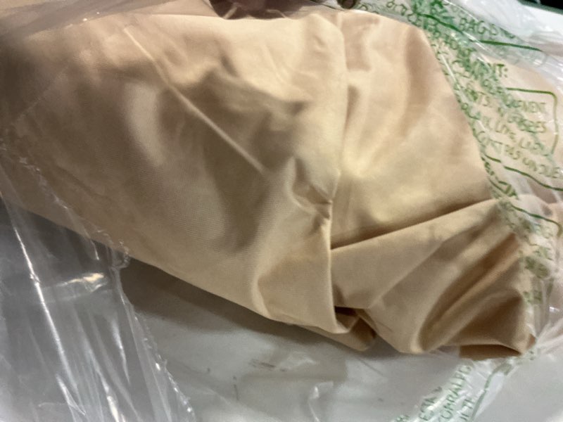 Condition photo showing Good Condition for patio furniture covers waterproof, outdoor furniture covers waterproof windproof with padded handles, heavy duty 600d oxford outdoor table chair set cover beige&brown round 96"diax28"h