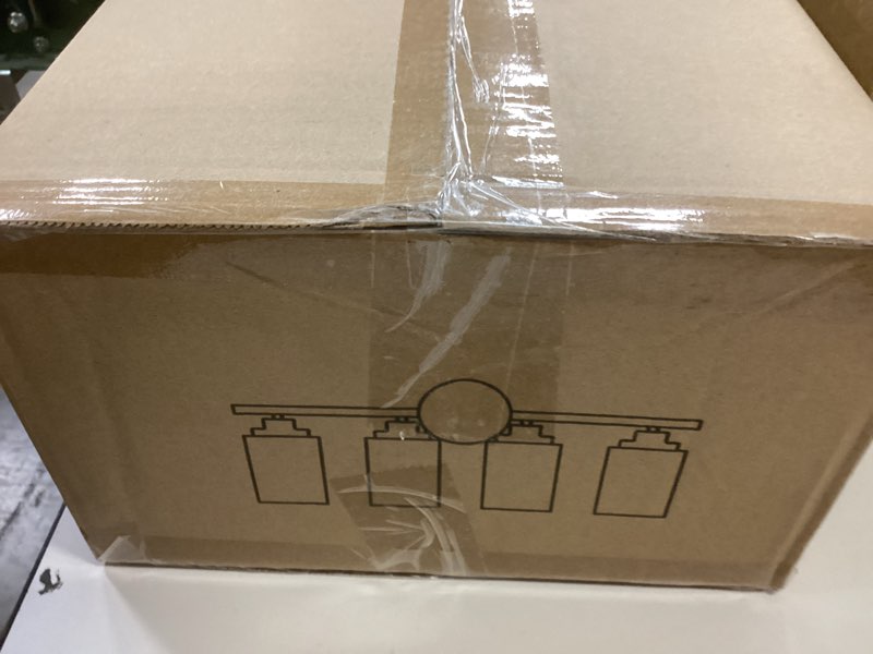 Condition photo showing New/Like New for 3-Light Bathroom Light Fixtures, Black Modern Vanity Light with Clear Glass Shade, Bathroom Lighting Fixtures Over Mirror, Bathroom Wall Sconce Lights for Mirror Living Room Bedroom Hallway Black 3-Light Round