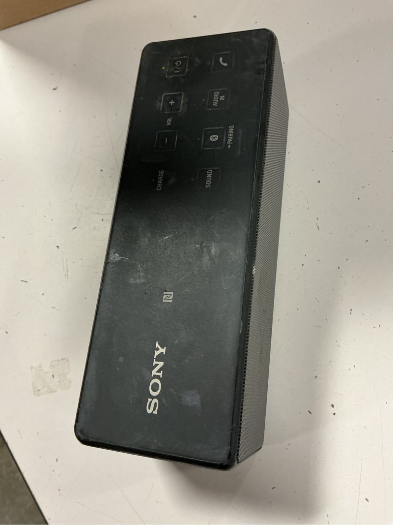 Condition photo showing As Is for sony personal audio bluetooth speaker srs-x3 aux input w/wire tested - works