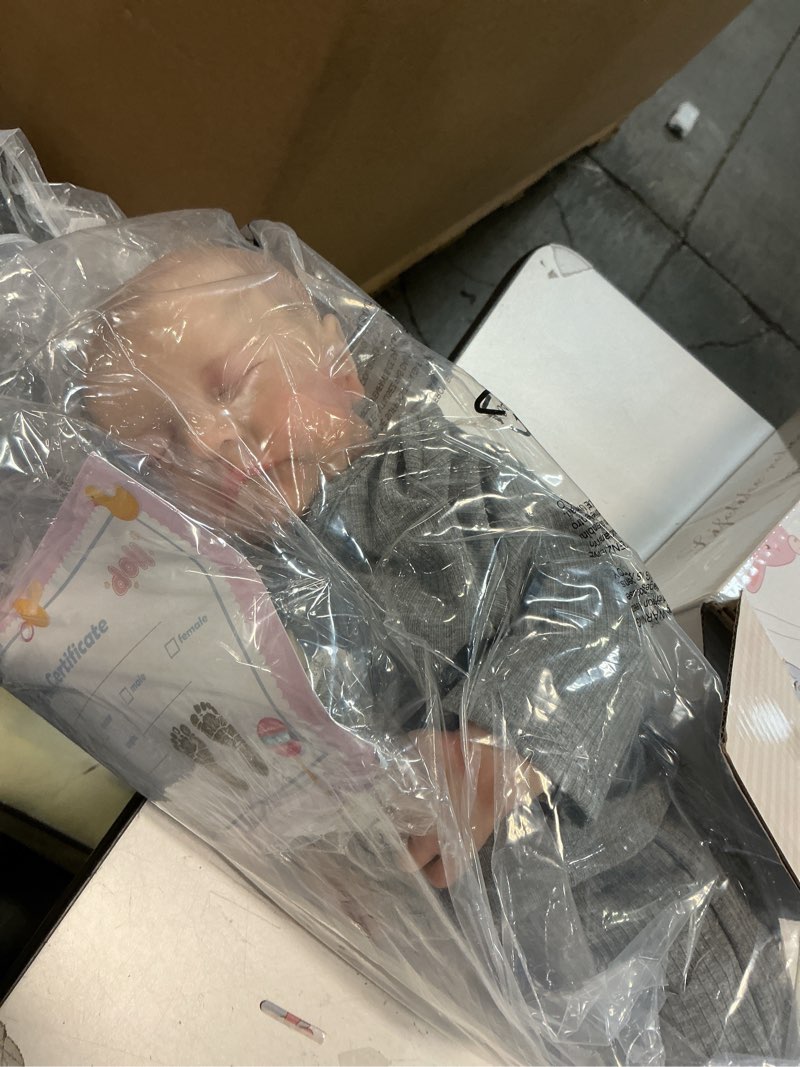 Condition photo showing Good Condition for Realistic Reborn Baby Dolls Girl 17-Inch Soft Vinyl Lifelike Real Life Baby Dolls Babe Reborn Accessories for 3+ Years Old (Gray) Levi-Gray