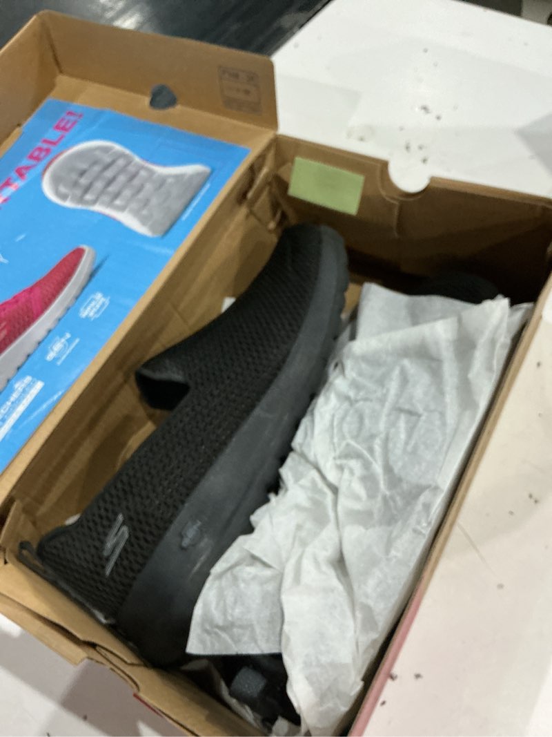 Condition photo showing As Is for skechers women's go walk joy sneaker 10 black