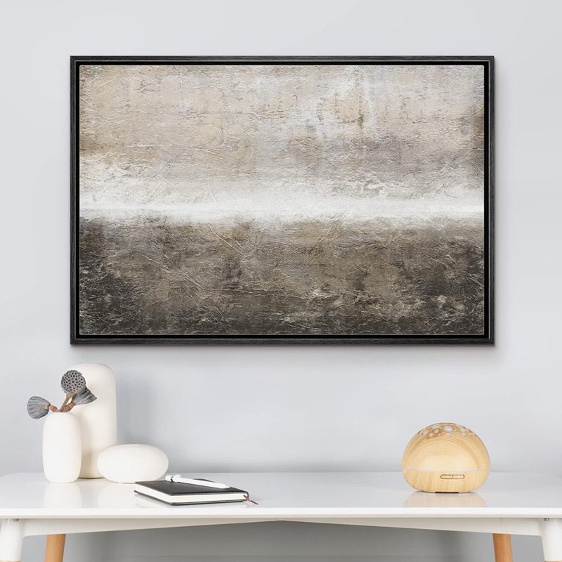 Minimal Landscape Minimal Brown Brush Stroke Pastel Abstract Landscape Contemporary Art Living Room Office On Canvas Print