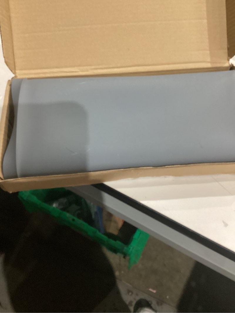 Condition photo showing As Is for 27"x27" under washing machine drain pan silicone mat with 0.8“ raised edge - washing machine tray , non-slip trays for under washer and dryer , washer tray for floor protection ,washer drip pan (gray)