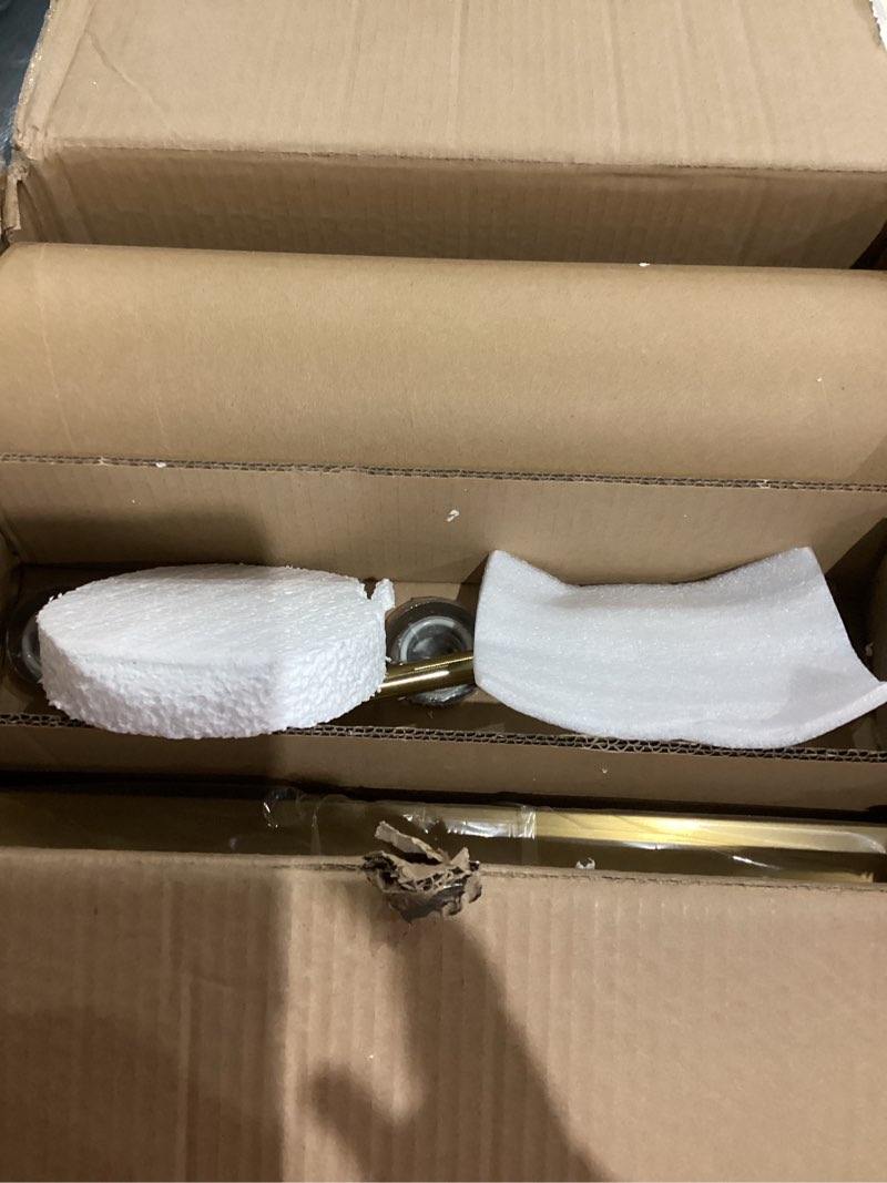 Condition photo showing Good Condition for Tuscarora Bathroom Light Fixtures Gold Vanity Light 3 Light Wall Sconces Lighting Brushed Brass Bathroom Lights Bath Wall Lights Wall Lamp for Mirror (Brushed Gold & Clear Glass)