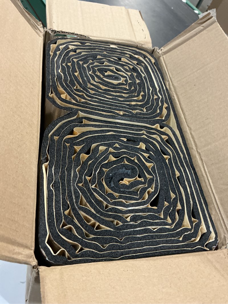 Condition photo showing Good Condition for 200mil 36.16 sqft car sound deadener deadening mat noise and heat shield insulation closed cell pe foam vibration dampening material for car hood trim roof door and trunk