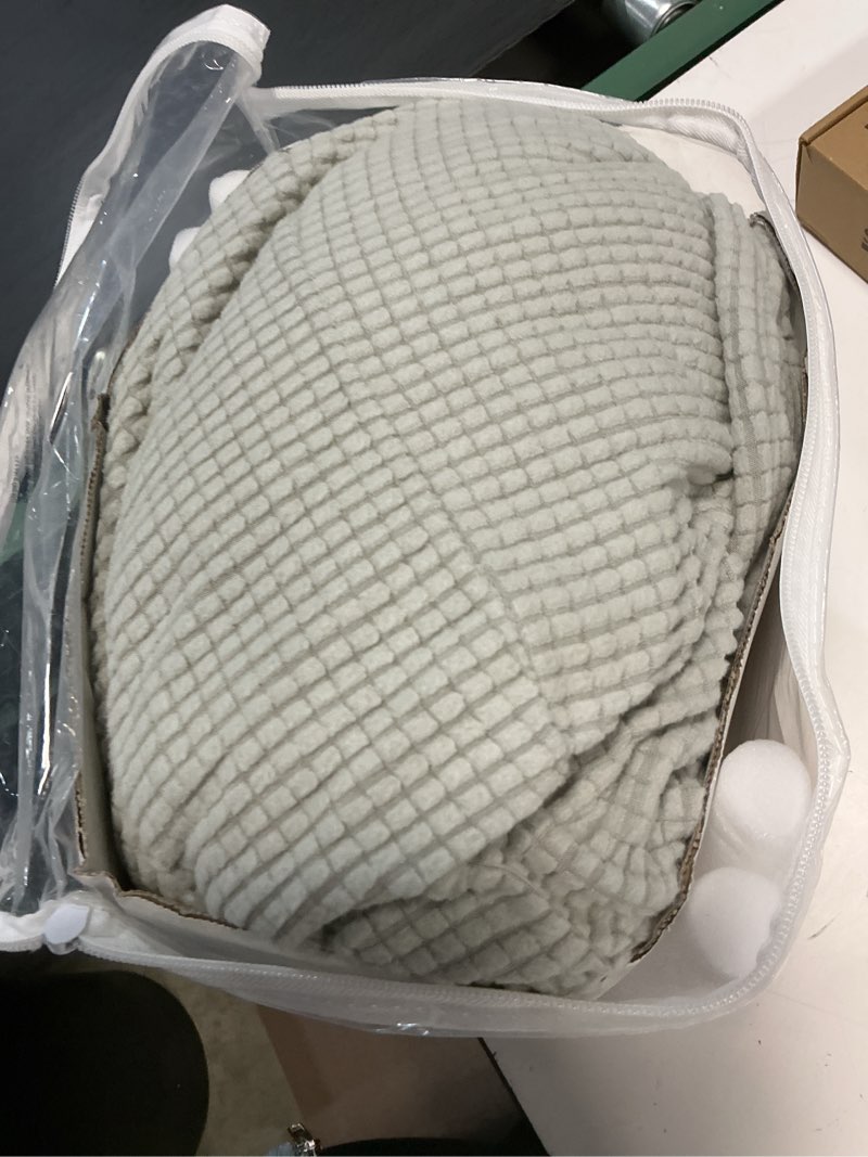 Condition photo showing Good Condition for easy-going stretch sofa slipcover 1-piece sofa cover furniture protector couch soft with elastic bottom anti-slip foam kids,polyester spandex jacquard fabric small checks(sofa,silver gray)