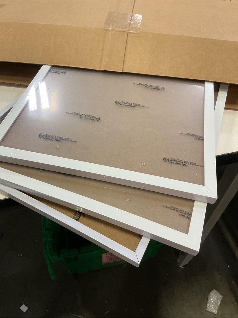 Condition photo showing New/Like New for white 12x18 picture frame set of 3, high transparent frame for 12 by 18 photo collage canvas poster size wall mount and tabletop horizontally vertically (white, 12 x 18 inches)