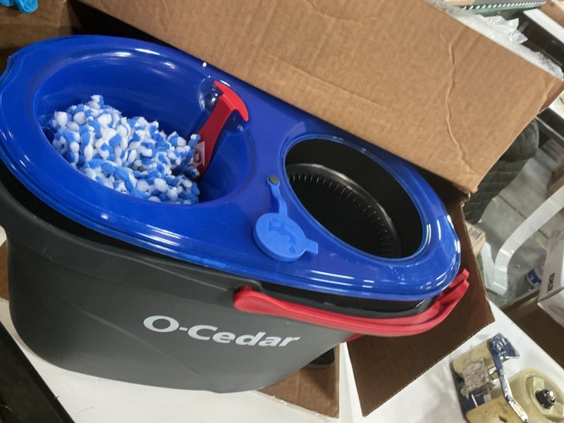 Condition photo showing Good Condition for O-Cedar RinseClean Spin Mop & Bucket System | Clean with Water | Removes 99% of Bacteria Plastic Rinseclean Spin Mop & Bucket Cleaning System