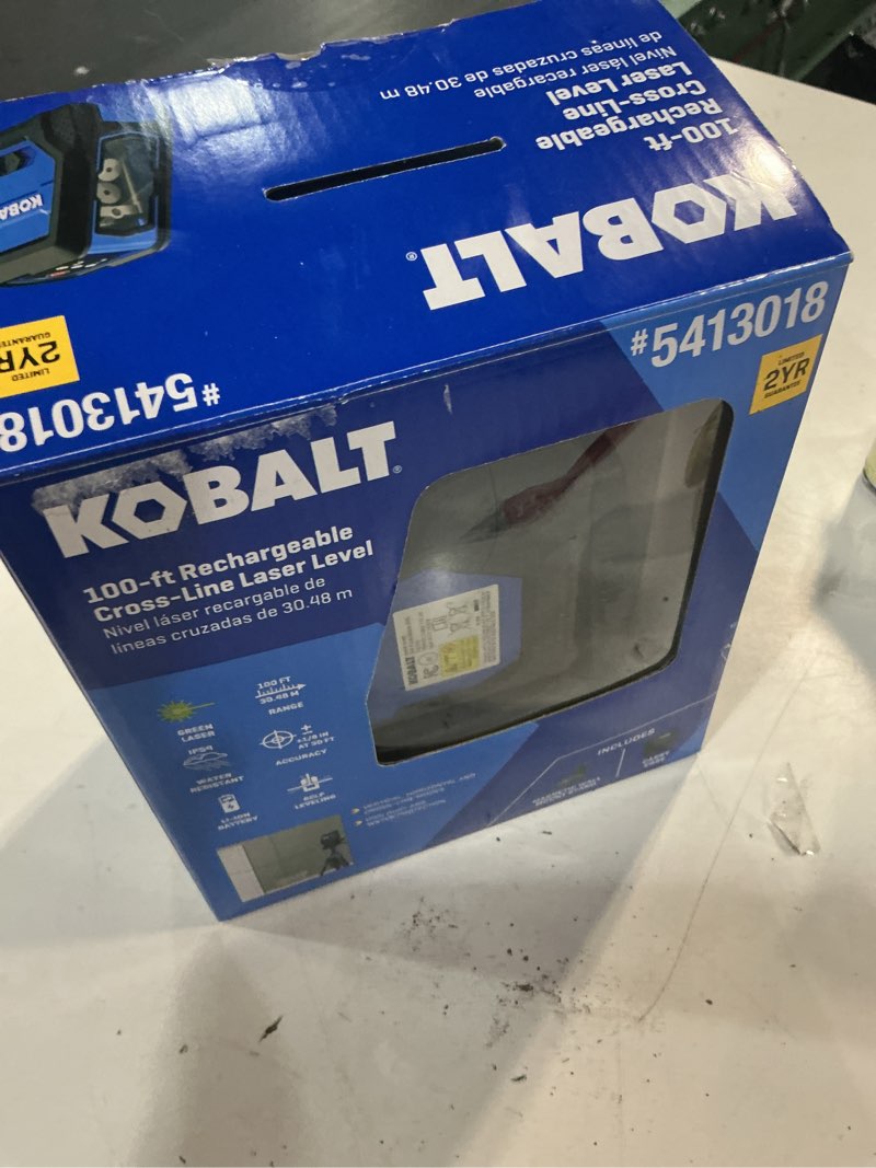 Condition photo showing Good Condition for kobalt 100-ft green self-leveling cross-line laser level