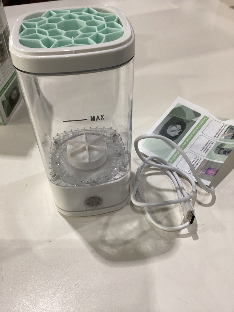 Condition photo showing Good Condition for Electric Makeup Brush Cleaner Machine, 7000 RPM Deep Clean for All Make up Brush Types, Automatic Beauty Tool for Home & Travel, Ideal Gift for Women Wife Girlfriends (Transparent)