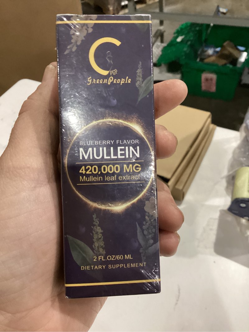 Condition photo showing New/Like New for Mullein Drops for Lungs - Lung Cleanse & Detox - Vegan Mullein Leaf Extract Liquid Tincture, Support for Respiratory, Immune, Digestive System, Natural Herbal Supplement, Non-GMO,2 FL OZ Natural 2 Fl Oz (Pack of 1)