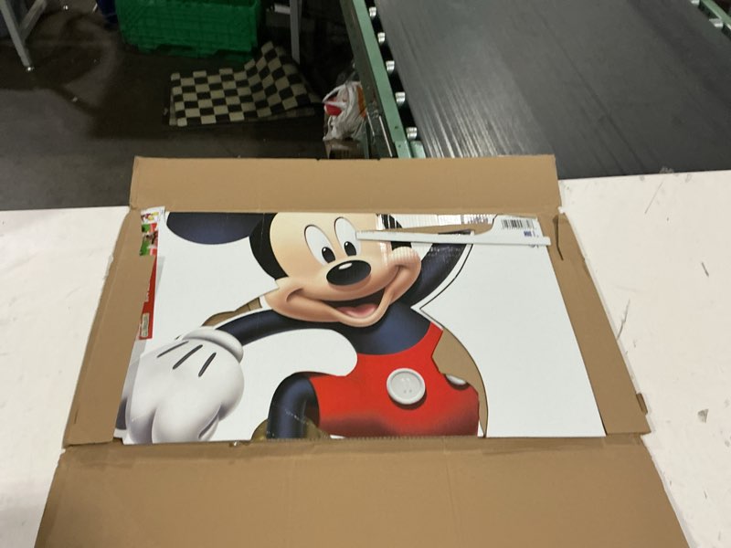Condition photo showing As Is for cardboard people mickey dance life size cardboard cutout standup - disney's mickey mouse clubhouse