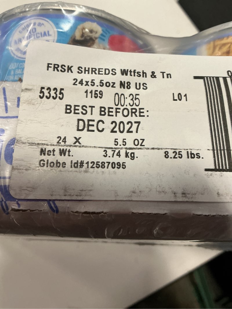 Condition photo showing New/Like New for (B.B.DEC 2027 ) Cat Food, Ocean Whitefish & Tuna, 5.5-oz. Can, Pack of 24