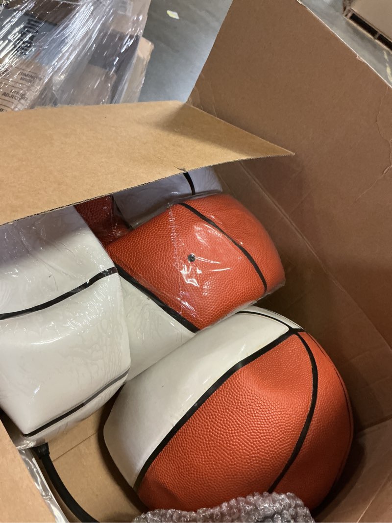 Condition photo showing As Is for hiboom autograph basketball with acrylic ball stand, signing autograph blank panel signature official ball for school college coach graduation basketball senior night gift 4 1/2 brown size 7