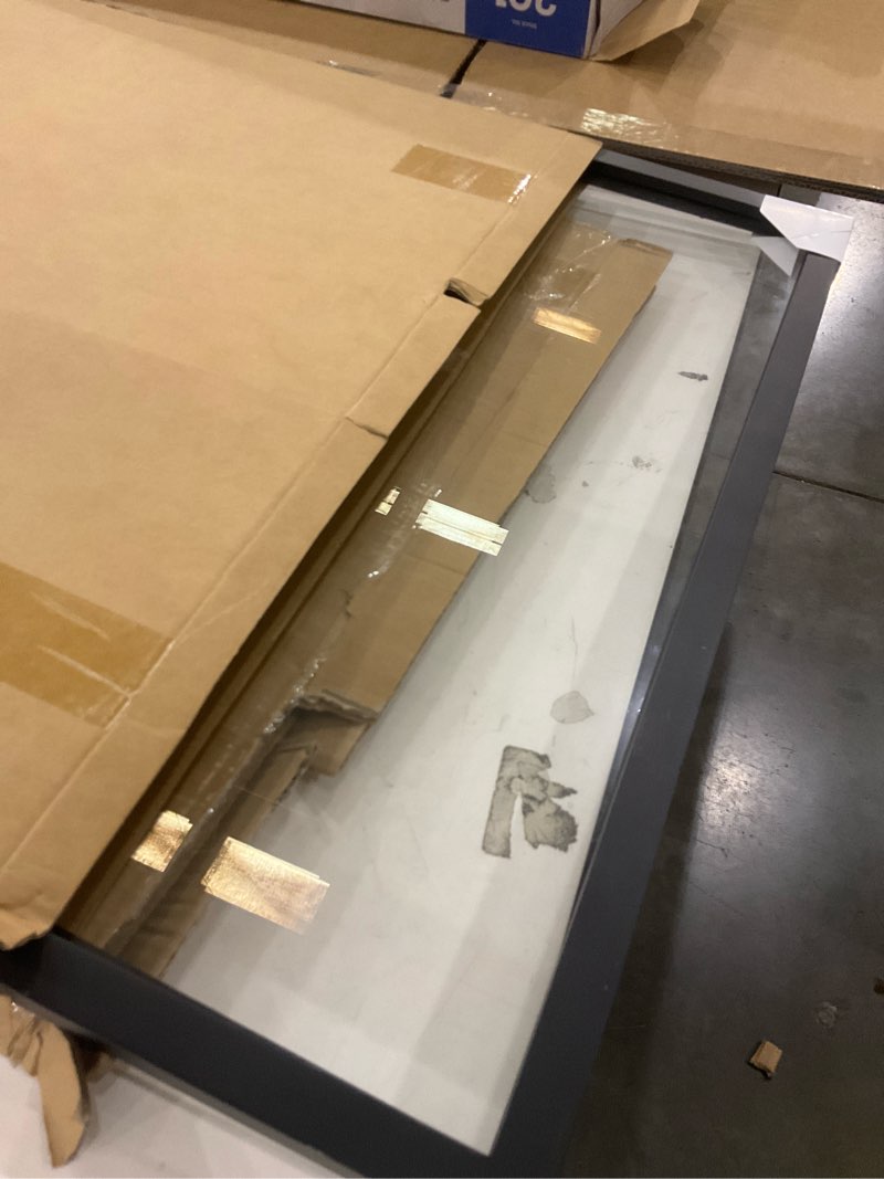 ONE WALL 18x24 Inch Floating Frame, Black Wood Double Glass Float Picture Frame Display 11x14/11x17/