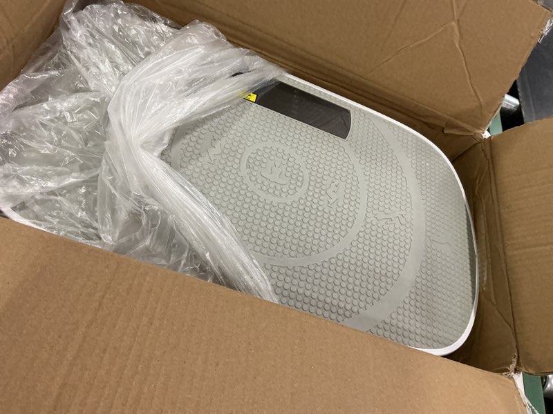 Condition photo showing Good Condition for MERACH Vibration Plate Exercise Machine, Curved Vibration Plate for Lymphatic Drainage Weight Loss, Vibrating Plate with Real-Time Calorie Tracking on LED Display, Workout Equipment for Home Women Men Grey