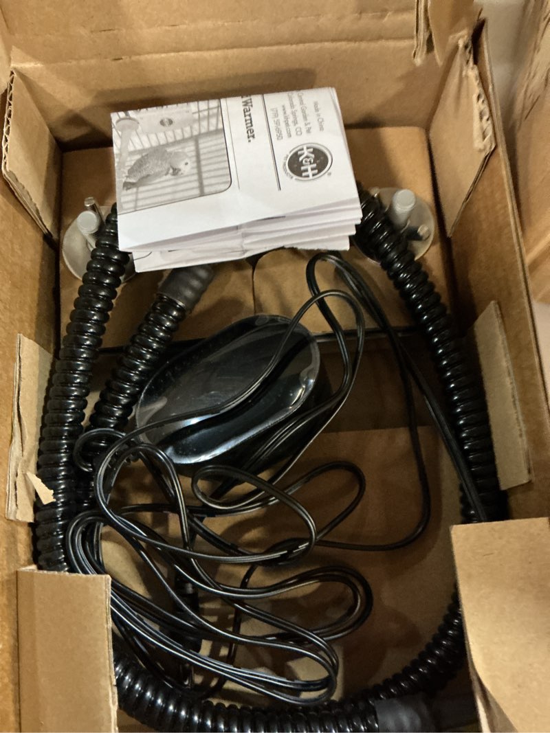Condition photo showing Good Condition for k&h pet products snuggle-up bird cage heater, bird cage accessory, exotic avian warming panel for small exotics like parakeet, cockatiel, canary - small 5 x 3in gray 12v small 3 x 5 inches