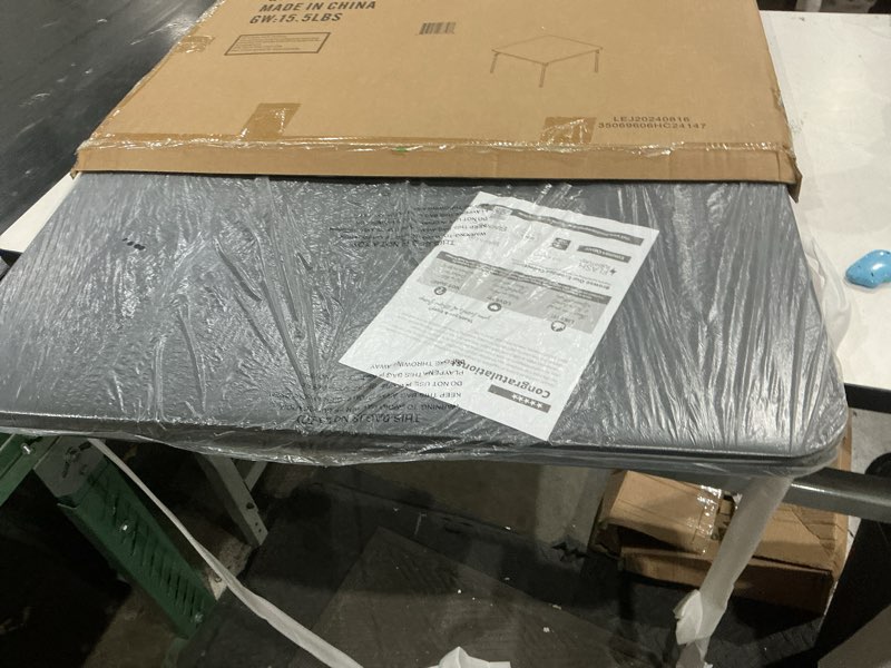 Condition photo showing Good Condition for flash furniture madelyn 33.5" square folding multipurpose card table with padded vinyl top, portable folding game table for 4 players, black