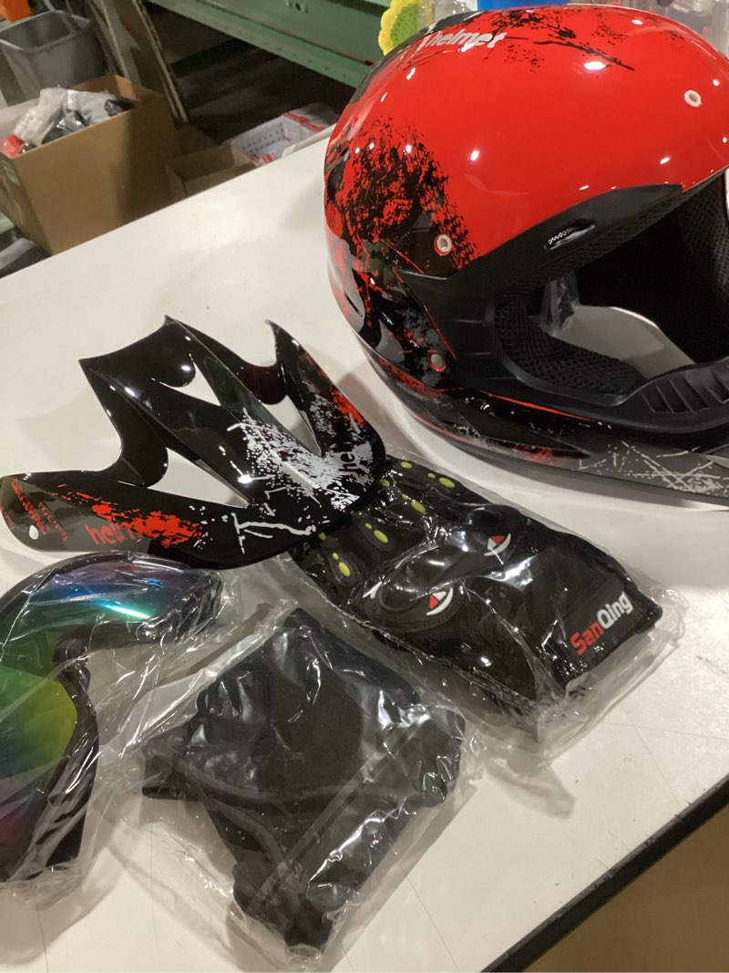 Condition photo showing As Is for SPARK Dirt Bike Helmets Kids Motorcycle Helmet Youth ATV Motocross Full Face Men Women Off-Road Moun