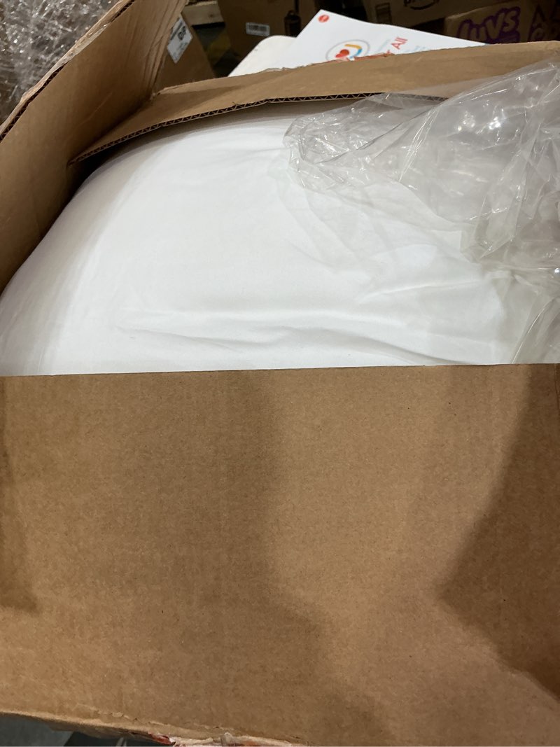 Condition photo showing As Is for bedsure firm bed pillows for sleeping standard size, set of 2, standard size pillows 2 pack hotel quality, premium down alternative for firm supportive filling for side, back sleepers (19"x26")