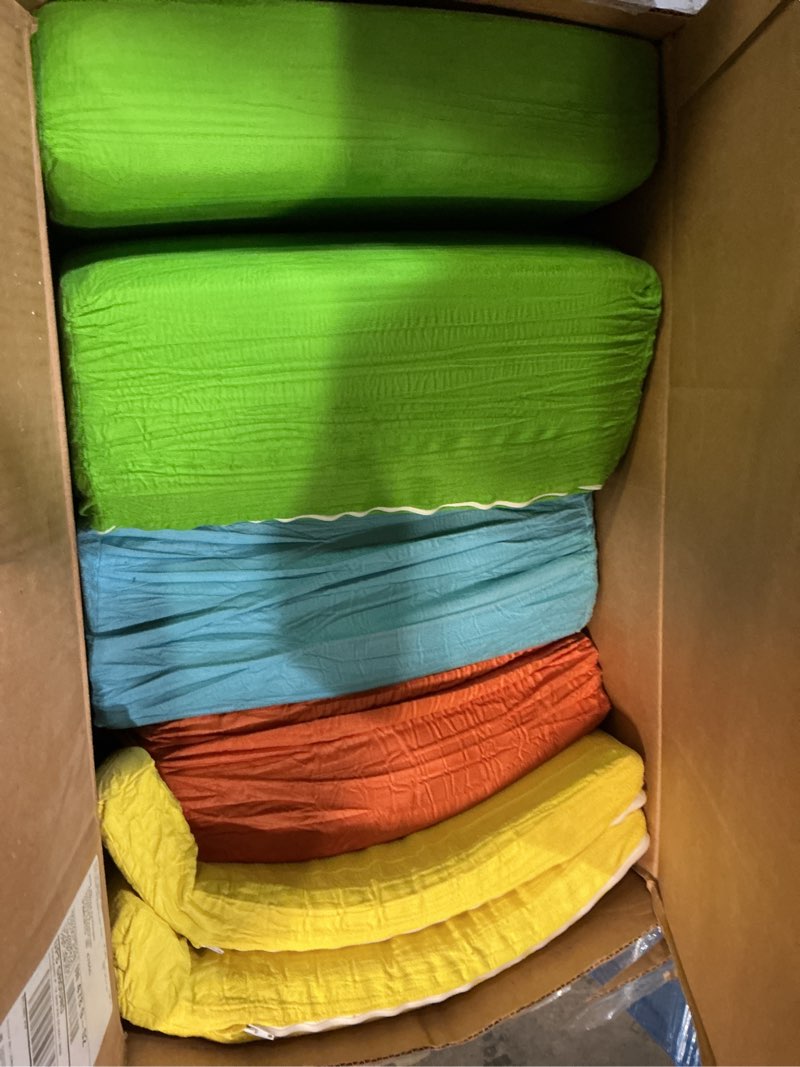 Condition photo showing Good Condition for kizland 6 pieces climbing toys for toddlers, climb & crawl soft foam block activity play set, foam play gym climbing blocks, toddler climbing toy indoor, soft foam toys for kids crawling and sliding