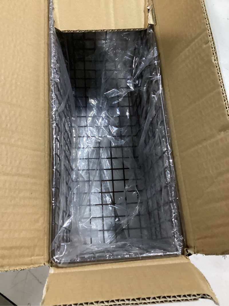 Condition photo showing Good Condition for 2 Sets Extra Large Hanging Wall Basket, Brown Metal Wire Baskets with Steel Hooks for Organizing, WallmountedFruit Vegetable Toy Snack Storage, Home Kitchen Bathroom Laundry Pantry Organizer