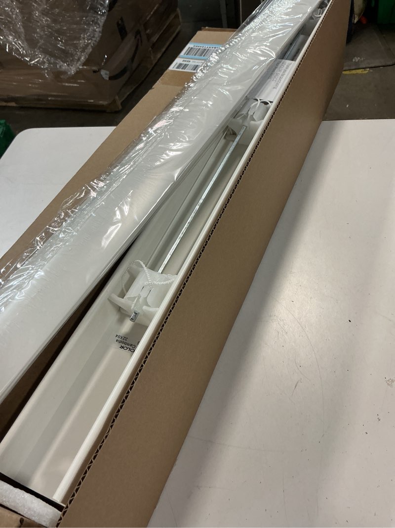 Condition photo showing Good Condition for LEVOLOR Basics Cordless Light Filtering Faux Wood Blinds, Easy to Install 2” Blinds for Windows, Timeless Look, Fits up to 32” Width and 64” Length, Home Solution for Any Space or Room 32"W x 64"H White 1