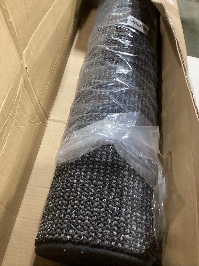 Condition photo showing Good Condition for beqhause hallway runner rugs 2.6x8, hallway rug non-slip washable(rolled-up no creases), runner rug absorbent stain resist hall rug carpet runner, entryway rugs floor mat laundry room rugs, charcoal charcoal 2.6'x8' (runner)