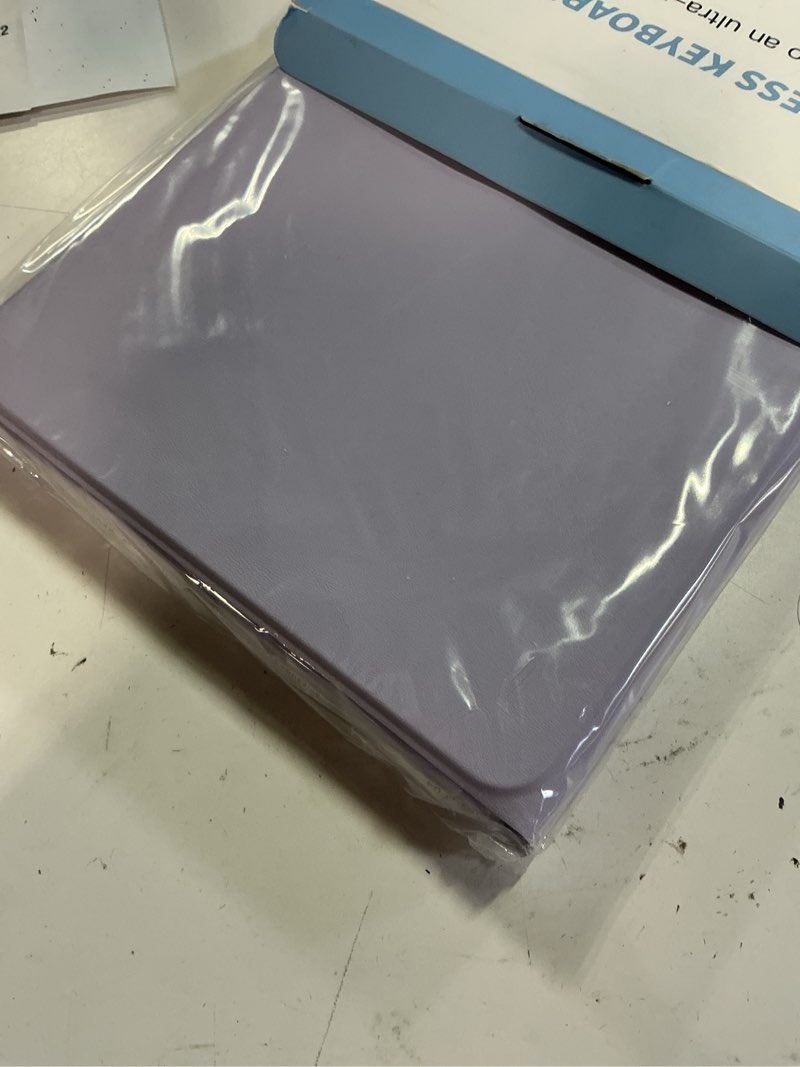 Condition photo showing New/Like New for harvopu compatible with ipad air 11 inch & air 5th/air 4th generation case with keyboard - multi-touch trackpad, 7-color backlit, detachable folio keyboard cover for air 11-inch m4/m3/m2, light purple ligh purple