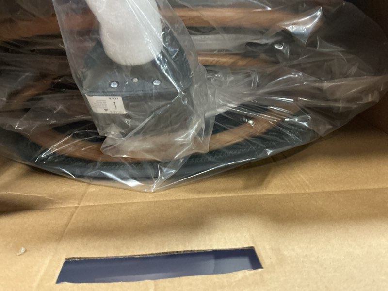 Condition photo showing New/Like New for LAREX Baby Swing to Toddler Electric Infant Swing Portable for Newborn Boy Girl, 5 Sway Speeds with Remote Control, 12 Preset Melodies and Bluetooth, 0-6 Months Max 20 Lbs(Dark Wood Grain)