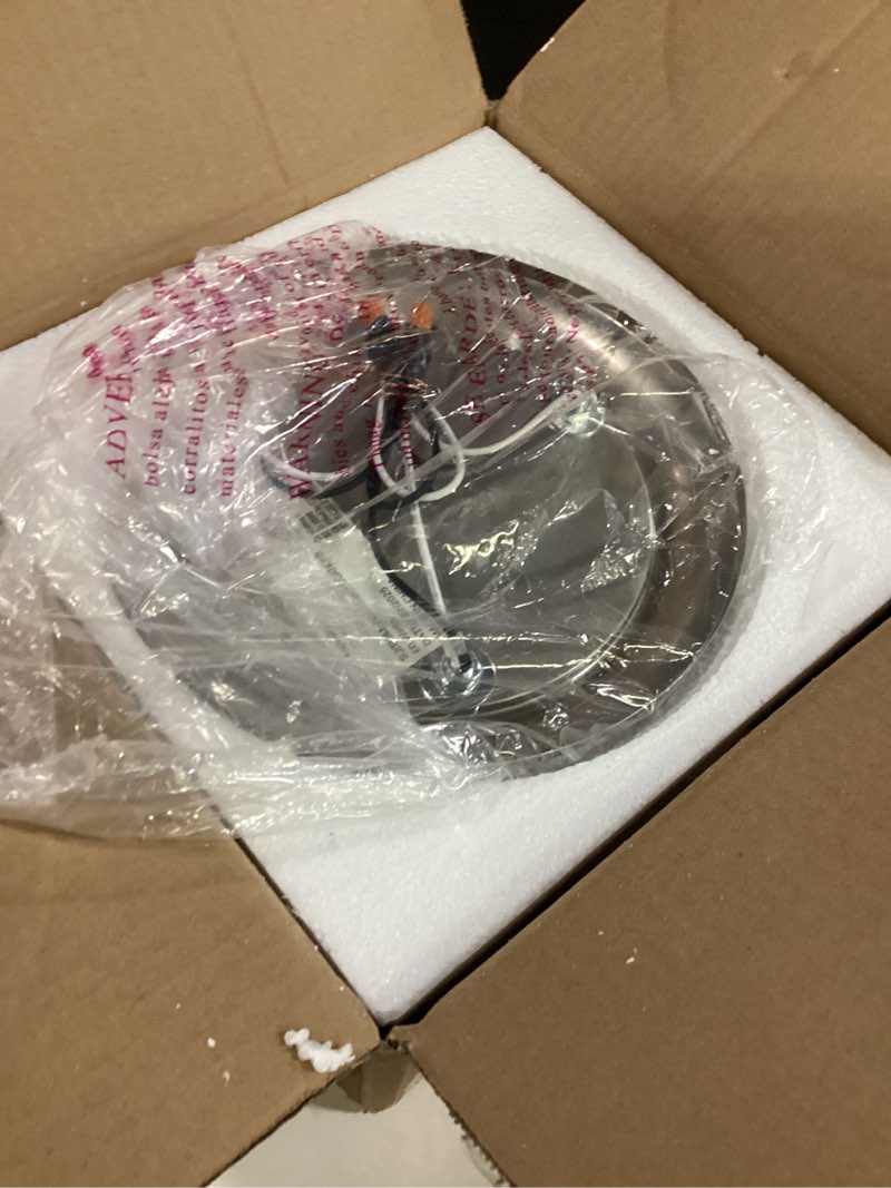 Condition photo showing Good Condition for kalium 3-lights semi flush mount ceiling light fixture, farmhouse light fixtures, ceiling light decor for kitchen, foyer, entryway, brushed nickel with clear glass shade. silver 3light