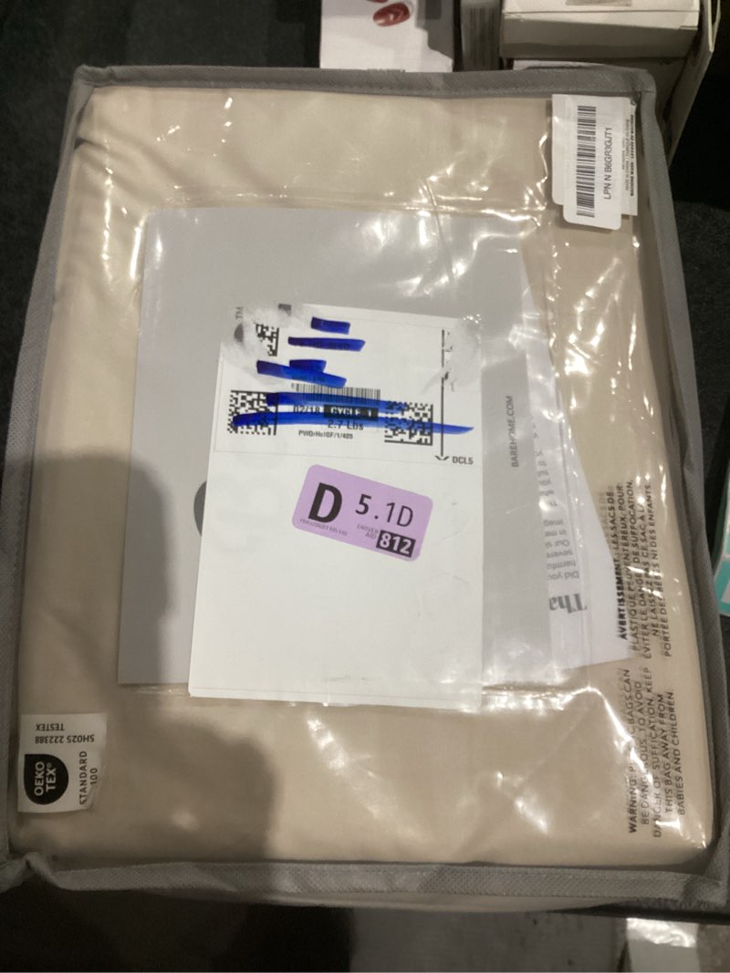 Condition photo showing Good Condition for bare home 2-pack fitted bottom sheets short queen - premium 1800 ultra-soft wrinkle resistant microfiber - deep pocket (short queen, sand) short queen (pack of 2) 08 - sand