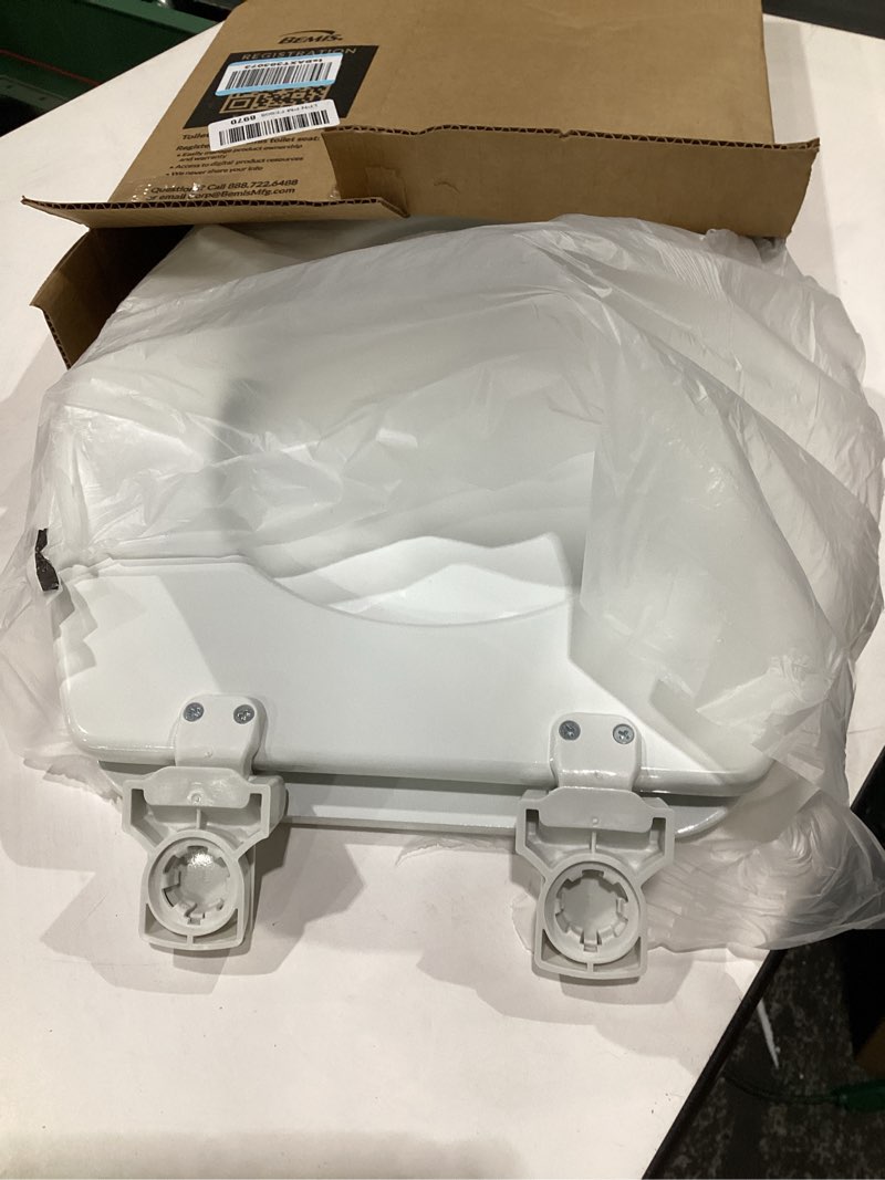 Condition photo showing Good Condition for Mayfair Cameron White Toilet Seat, Heavy Duty Wood, Easy Clean, Made in USA, Round White Round