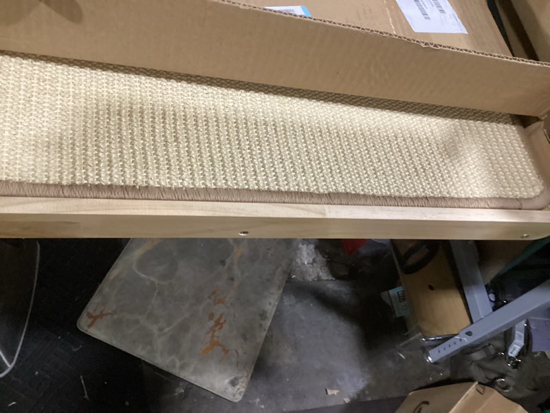 Condition photo showing New/Like New for pinvnby tilted angled cat scratcher ramp with replaceable natural sisal mat,incline wooden cat scratching board three different adjustable height cat scratch pad bed for indoor cats kitten