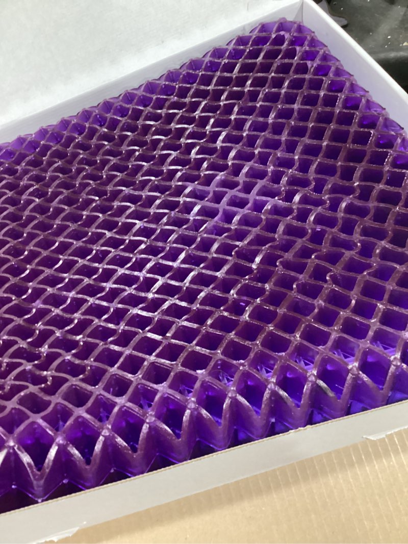 Condition photo showing As Is for Purple Royal Seat Cushion - Seat Cushion for The Car Or Office Chair - Temperature Neutral Grid