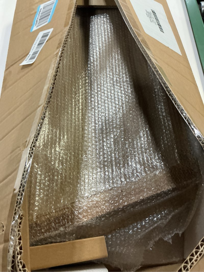 Condition photo showing New/Like New for Glitzhome 26" L Washed White Wooden Tree Collar, Rustic Trapezoid Tree Stand Cover Farm Fresh Christmas Tree Skirt Box 26''l White