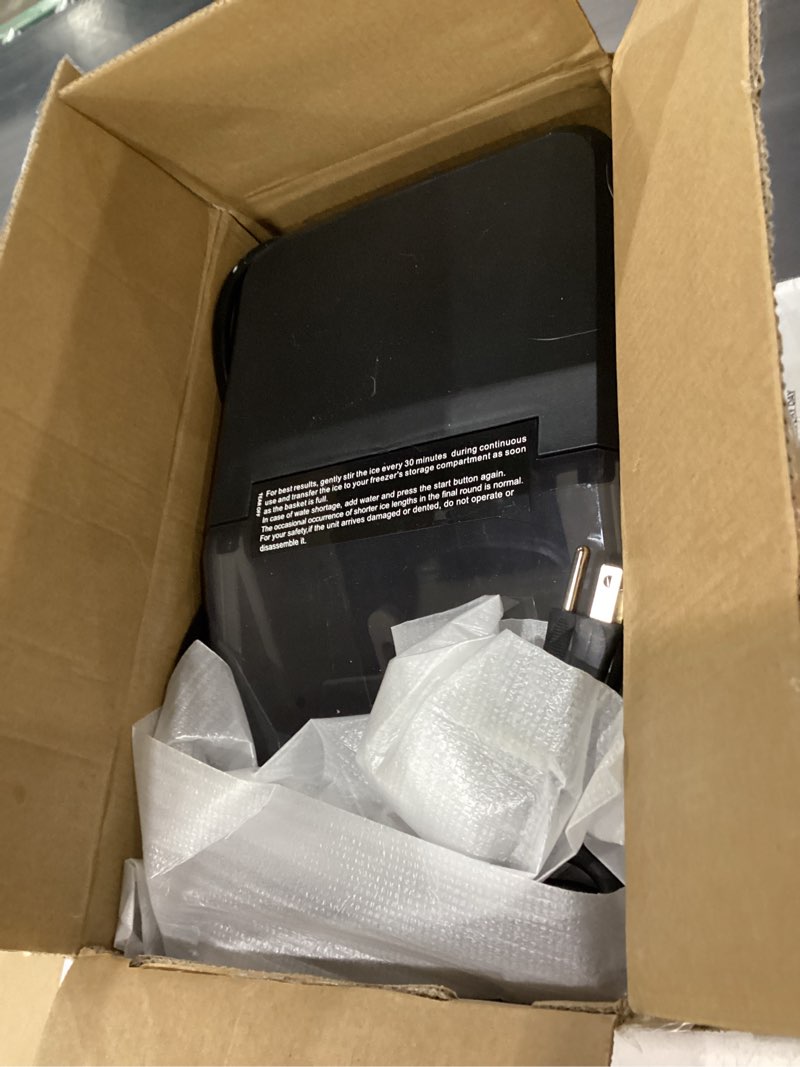 Condition photo showing New/Like New for aeitto ice maker countertop 26lbs/24h, ice machine 8 ice cubes ready in 6 mins, 2 sizes of bullet ice portable ice makers with basket & scoop, auto self-cleaning for home/kitchen/office stainless