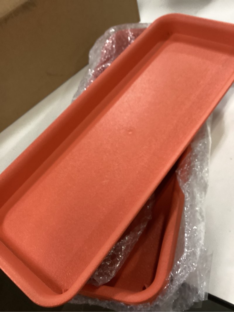 Condition photo showing Good Condition for SEUNMUK 6 Pack 19 x 8 Inch Plastic Rectangular Planter Tray, Large Rectangular Plant drip Tray, Sturdy Rectangular Plant Saucer Drip Trays for Indoor and Outdoor