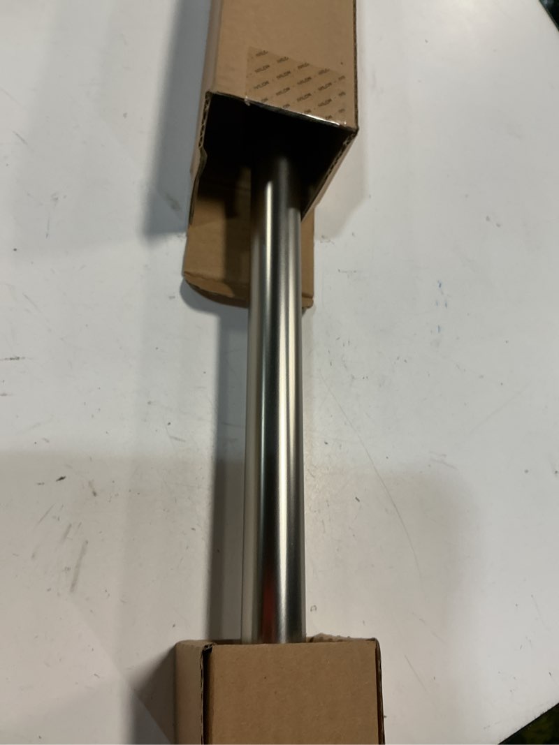 Condition photo showing As Is for Ivilon Tension Curtain Rod - Spring Tension Rod for Windows or Shower, 24 to 36 Inch. Ivory 24" to 36" Ivory
