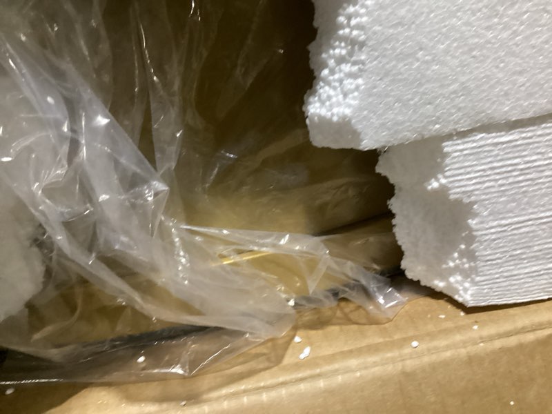 Condition photo showing As Is for 26inch Round Medicine Cabinet with Lights,Led Medicine Cabinet with Defogger,Illuminated Mirror Cabinet for Bathroom,Dimmable,Anti-Fog,3 Colors,Surface Mount only,Gold 26inch Gold