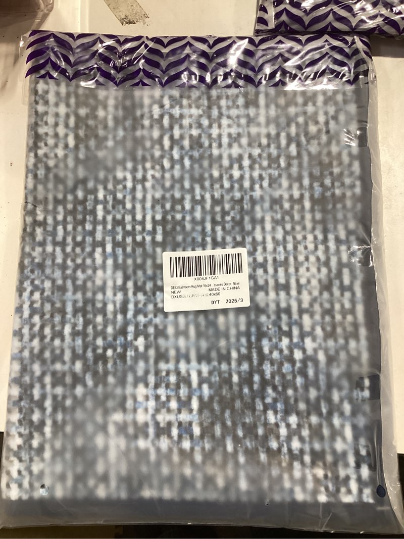 Condition photo showing Good Condition for DEXI Bath Mats for Bathroom, 16x24 Absorbent Bath Mat Quick Dry, Washable Chenille Bathroom Rugs with Non Slip Rubber Backing for Shower Floor, Blue 1'4" x 2' (Rectangular) Blue