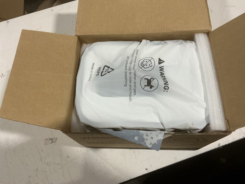Condition photo showing As Is for waterdrop wfd-22l-df water filter dispenser, 40-cup water purifier, 2 built-in filters, 8x faster filtration, 400-gallon lifespan, 10x longer lifetime, reduces chlorine, pfoa/pfos, black advanced-faster flow black