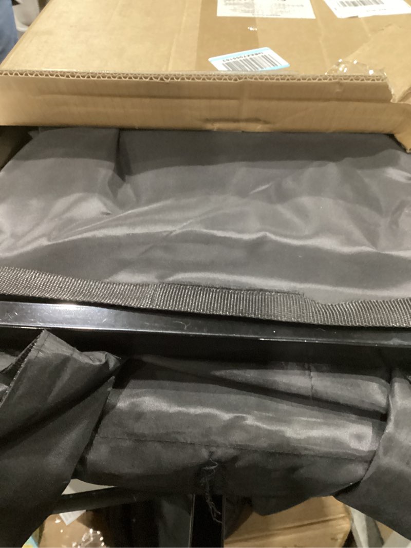 Condition photo showing As Is for Amazon Basics Collapsible Folding Heavy Duty Utility Wagon for Outdoor Sports, 265 pounds Weight Capacity, Camping, Garden, and Shopping, 27.6 x 40.9 x 20 inches, Black