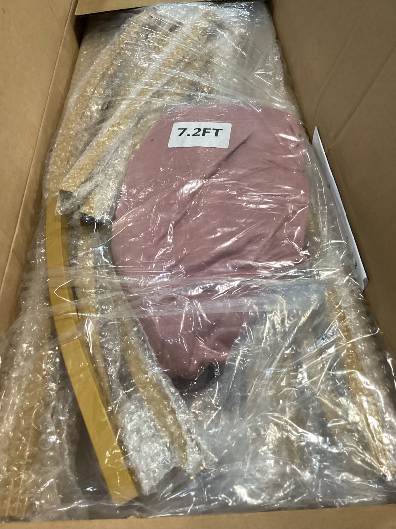 Condition photo showing Good Condition for toolterritary metal arch backdrop stand and cover set, 7.2ft, 6ft party backdrop, easy to assemble, backdrop stand for parties, birthday, baby shower 7.2ft, 6ft dusty rose