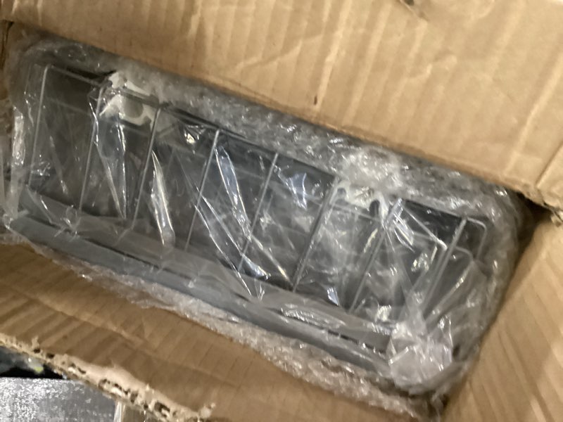 Condition photo showing New/Like New for Kitstorack Under Sink Organizer, 2 Tier Under the Sink Storage, Slide out Pull out Cabinet Organizer Shelf, Metal Sliding Drawer for Kitchen Bathroom Pantry Closet Organization Rack, Grey, 2 Pack Gray 2 Pack