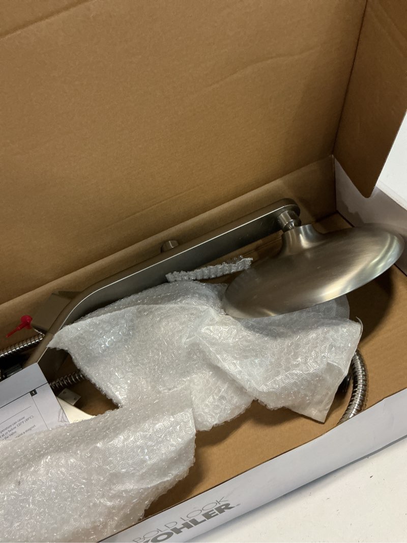 Condition photo showing As Is for kohler raindet vibrant brushed nickel 7.94-in shower faucet bar system with 3-way diverter