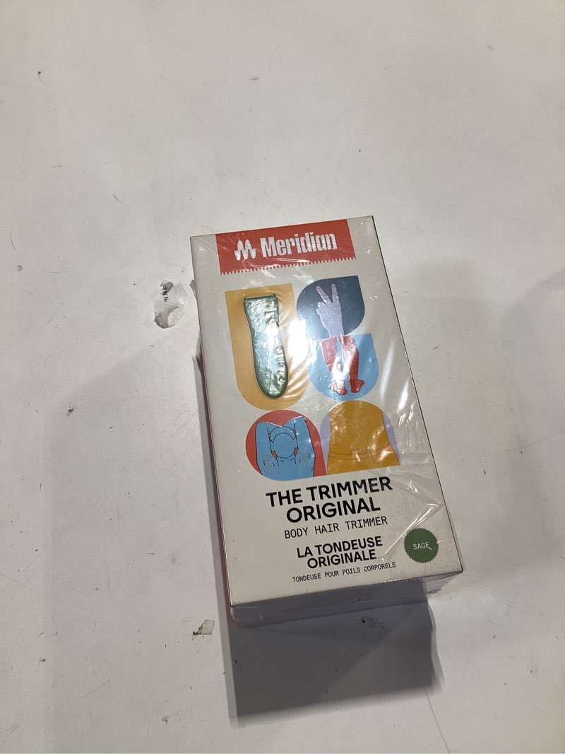 Condition photo showing New/Like New for The Trimmer by Meridian: Men s Electric Below-The-Belt Trimmer with Universal USB Charging (Sage)