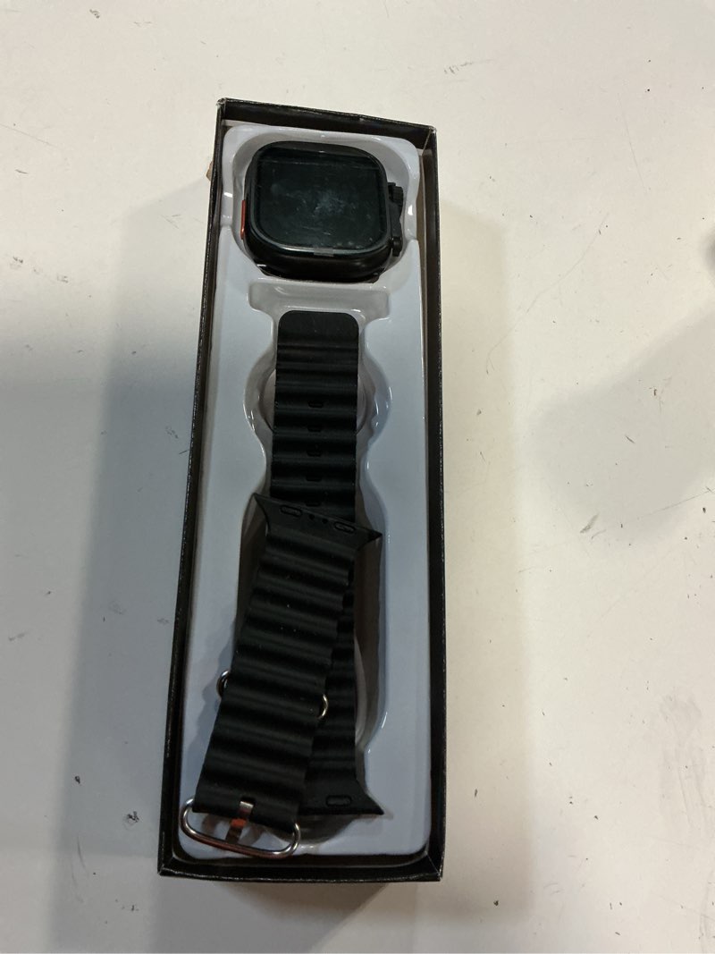 Condition photo showing As Is for t900 ultra big 2.09 inch smart watch ultra 2 49mm metal case waterproof call bluetooth music video series 8 s8 smart watch wearable devices
