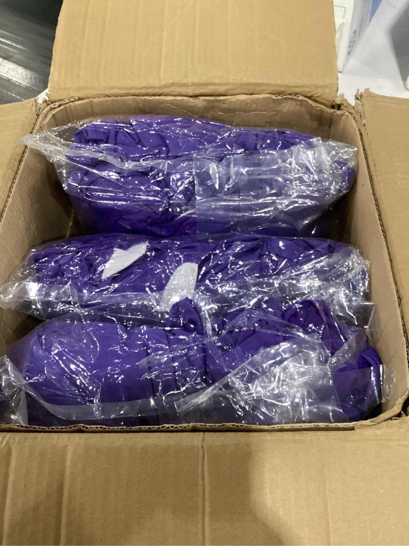 Condition photo showing As Is for unknown amount***** vevor chair covers, polyester spandex chair cover, stretch slipcovers for wedding party dining banquet flat-front chair covers (purple-a,) purple-a