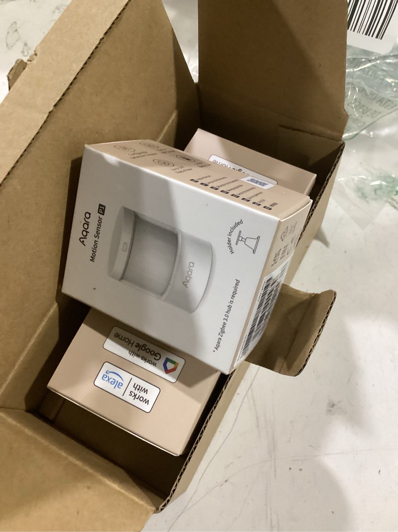 Condition photo showing Good Condition for aqara zigbee motion sensor p1 3 pack, smart motion detector for alarm system and home automations, 5-year battery life, pet friendly, compatible with homekit, alexa, homekit, ifttt, requires aqara hub